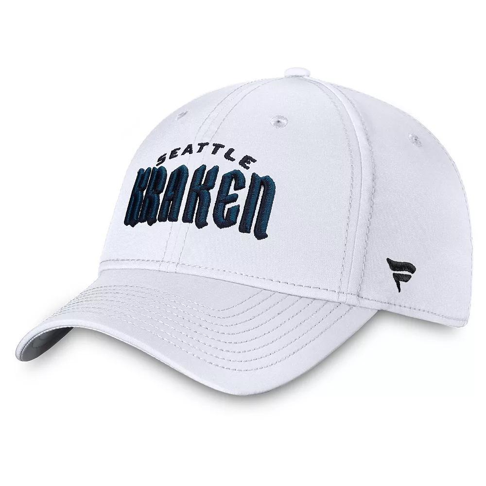 Men's Fanatics Branded White Seattle Kraken Wordmark Flex Hat, Size: Medium/Large, Krk White Product Image