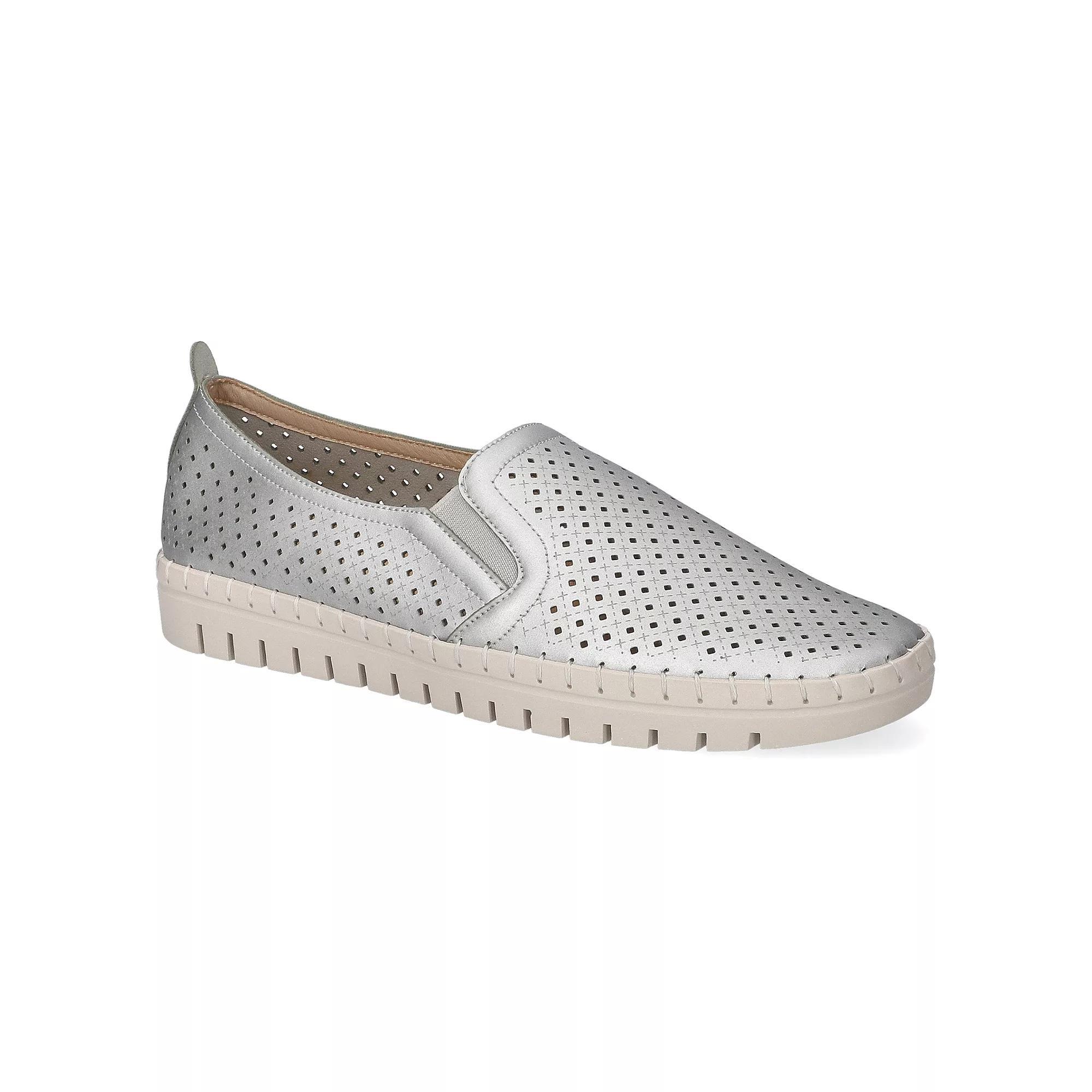 Easy Street Fresh Women's Slip-On Sneakers, Size: 10 Wide, Silver Product Image