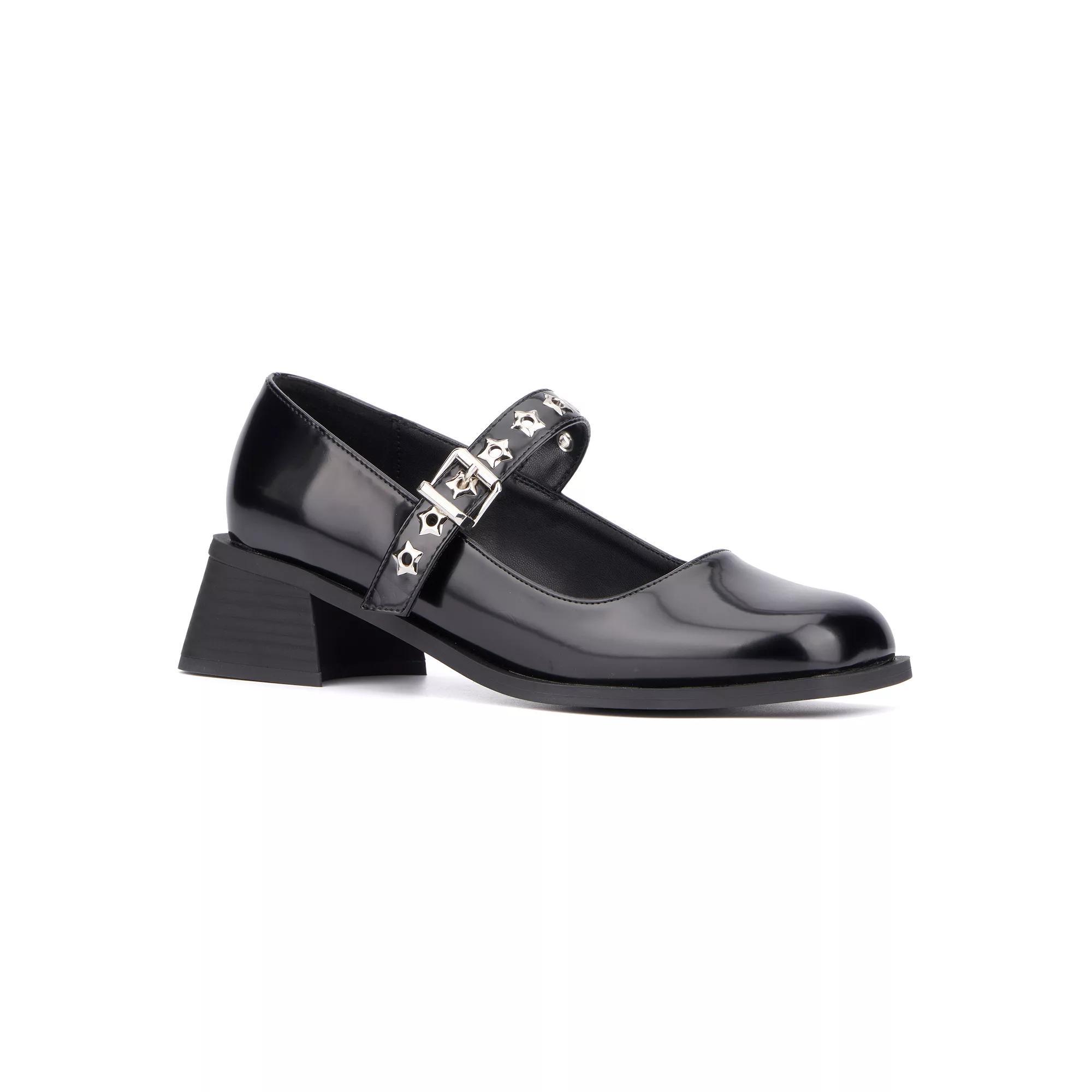 Olivia Miller Asteroid Womens Star Accented Maryjane Block Heels Product Image