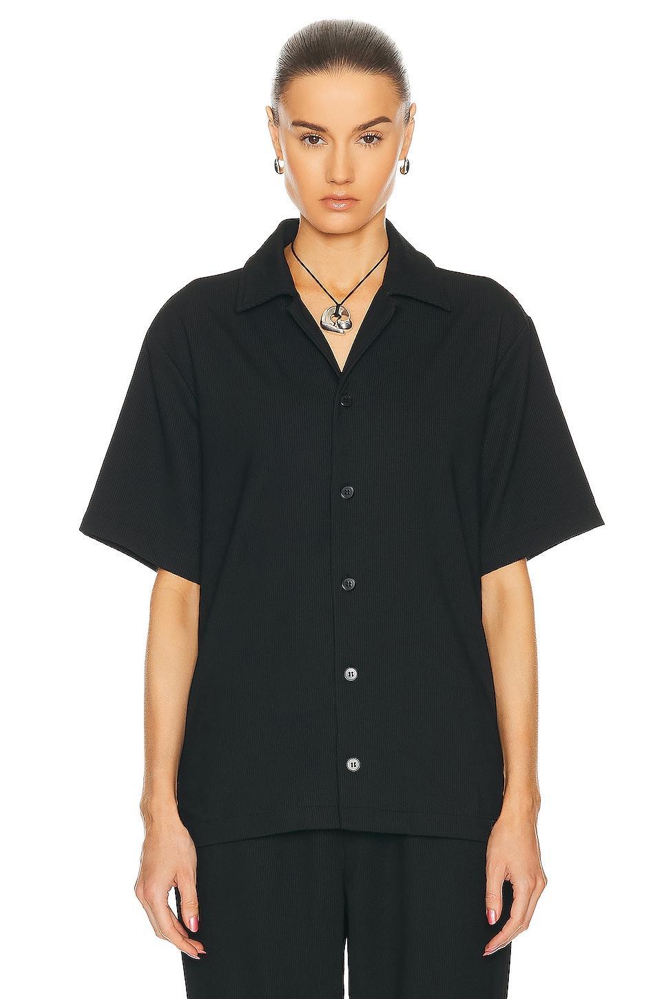 WAO Ribbed Knit Camp Shirt Product Image