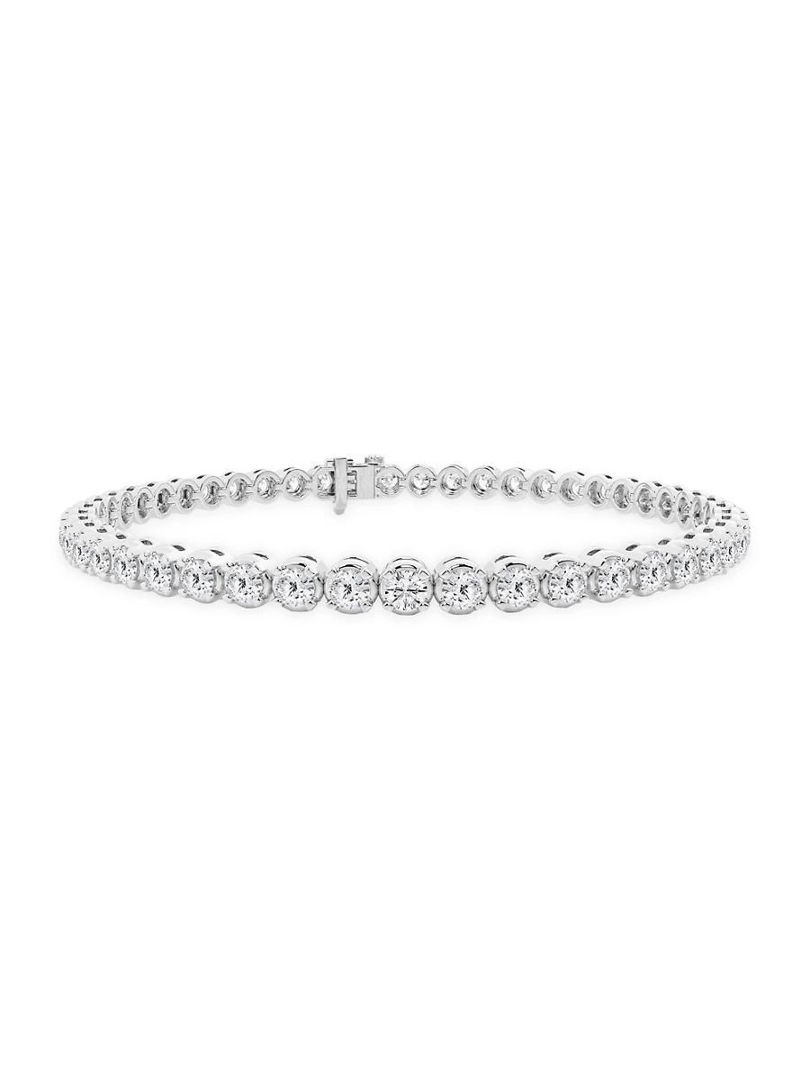 Womens Platinum & Round Lab-Grown Diamond 4-Prong Tennis Bracelet/1.00-10.00 TCW Product Image