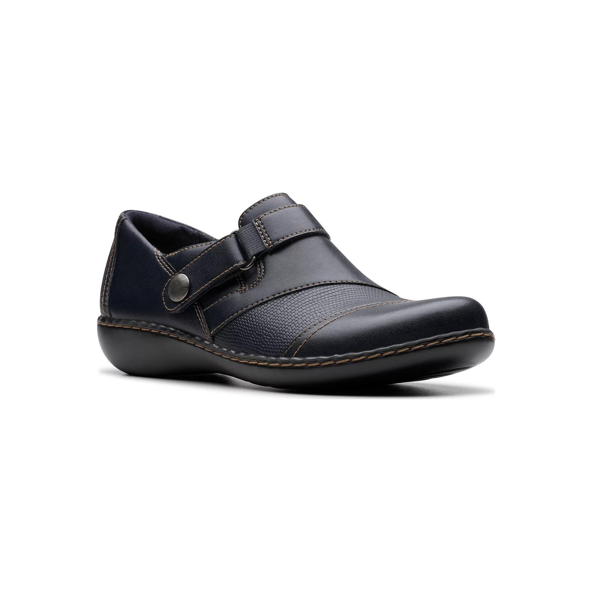 Clarks® Ashland Gem Women's Leather Shoes, Size: 7.5, Blue Product Image