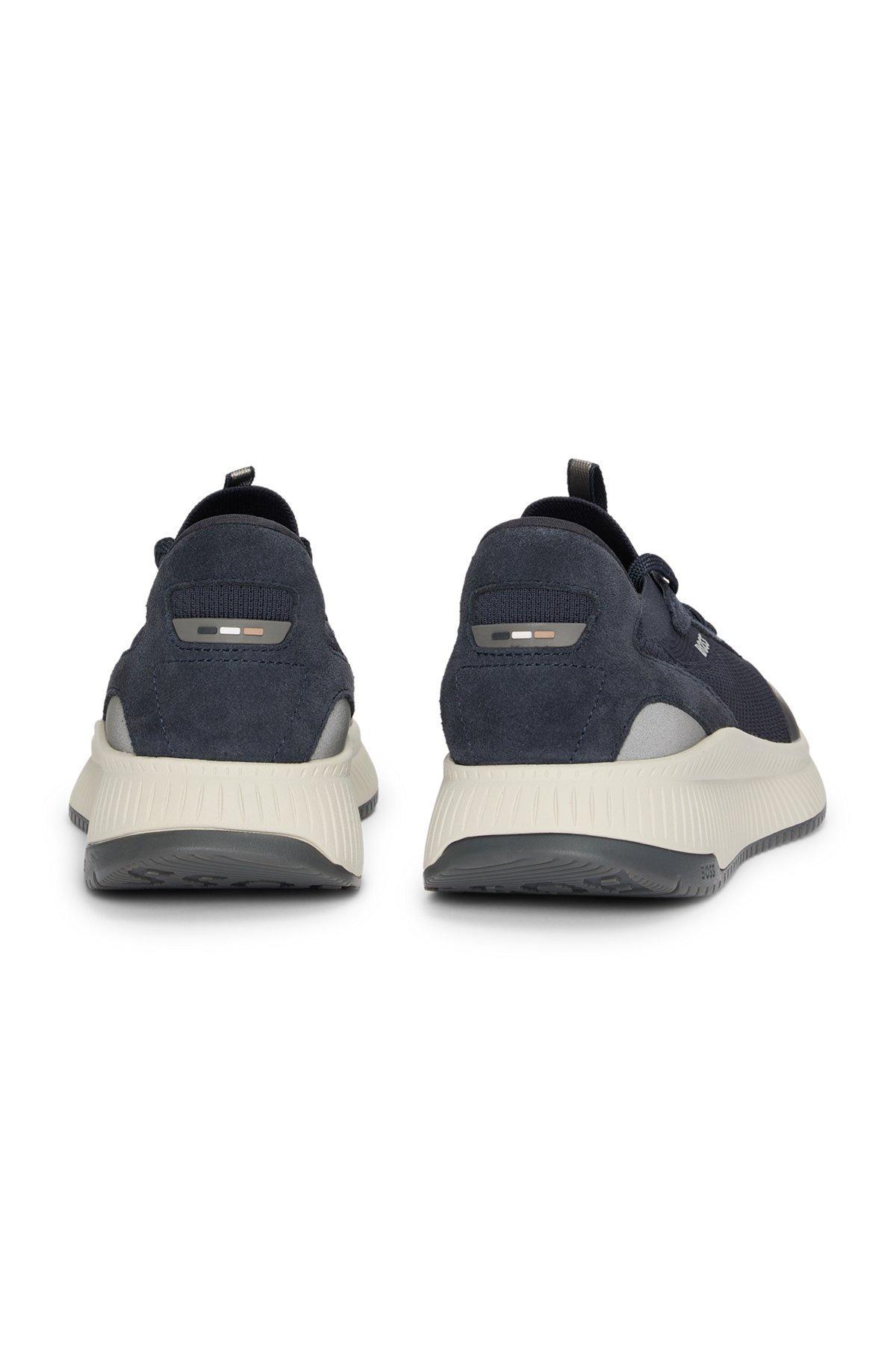 BOSS - TTNM EVO trainers with knitted uppers - Dark Blue Product Image