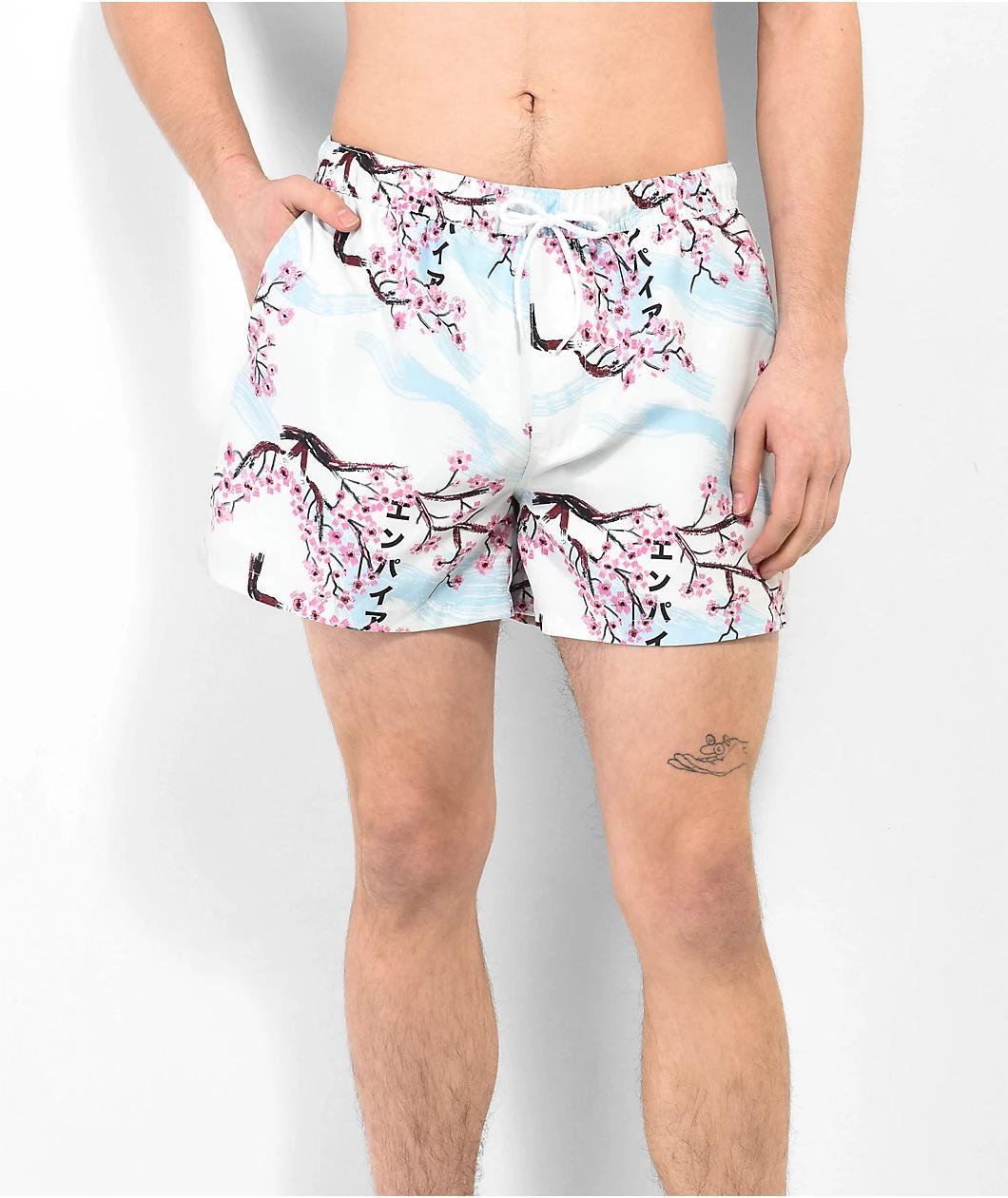 Empyre Ollie Floral Off White Board Shorts Product Image