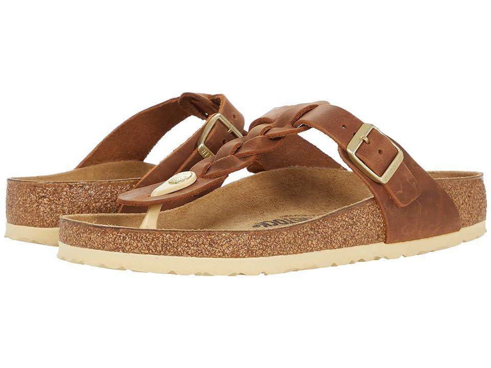 Birkenstock Womens Gizeh Braided Oiled Leather Thong Sandals Product Image