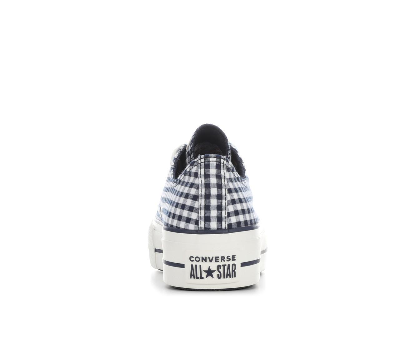 Women's Converse Chuck Taylor All Star Lift Ox Gingham Platform Sneakers Product Image