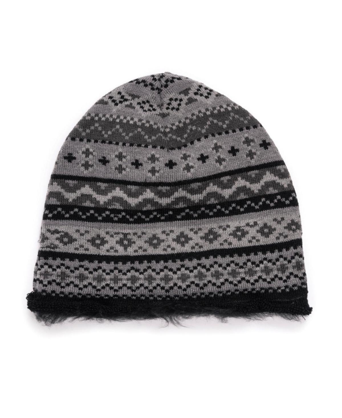 Men's MUK LUKS Soft Lining Heat Retainer Hat, Gray Buffalo Product Image