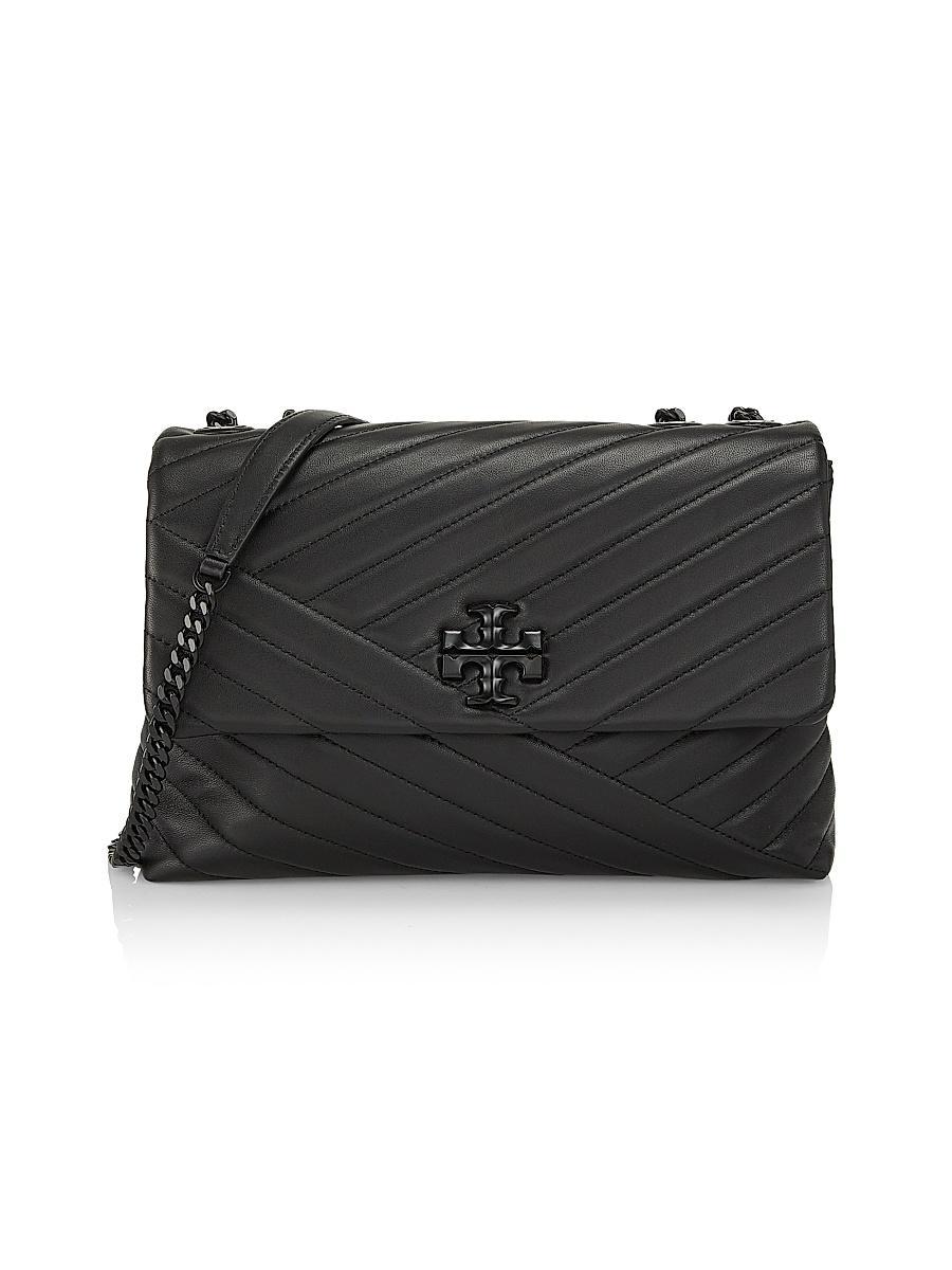 Womens Large Kira Chevron Leather Shoulder Bag Product Image