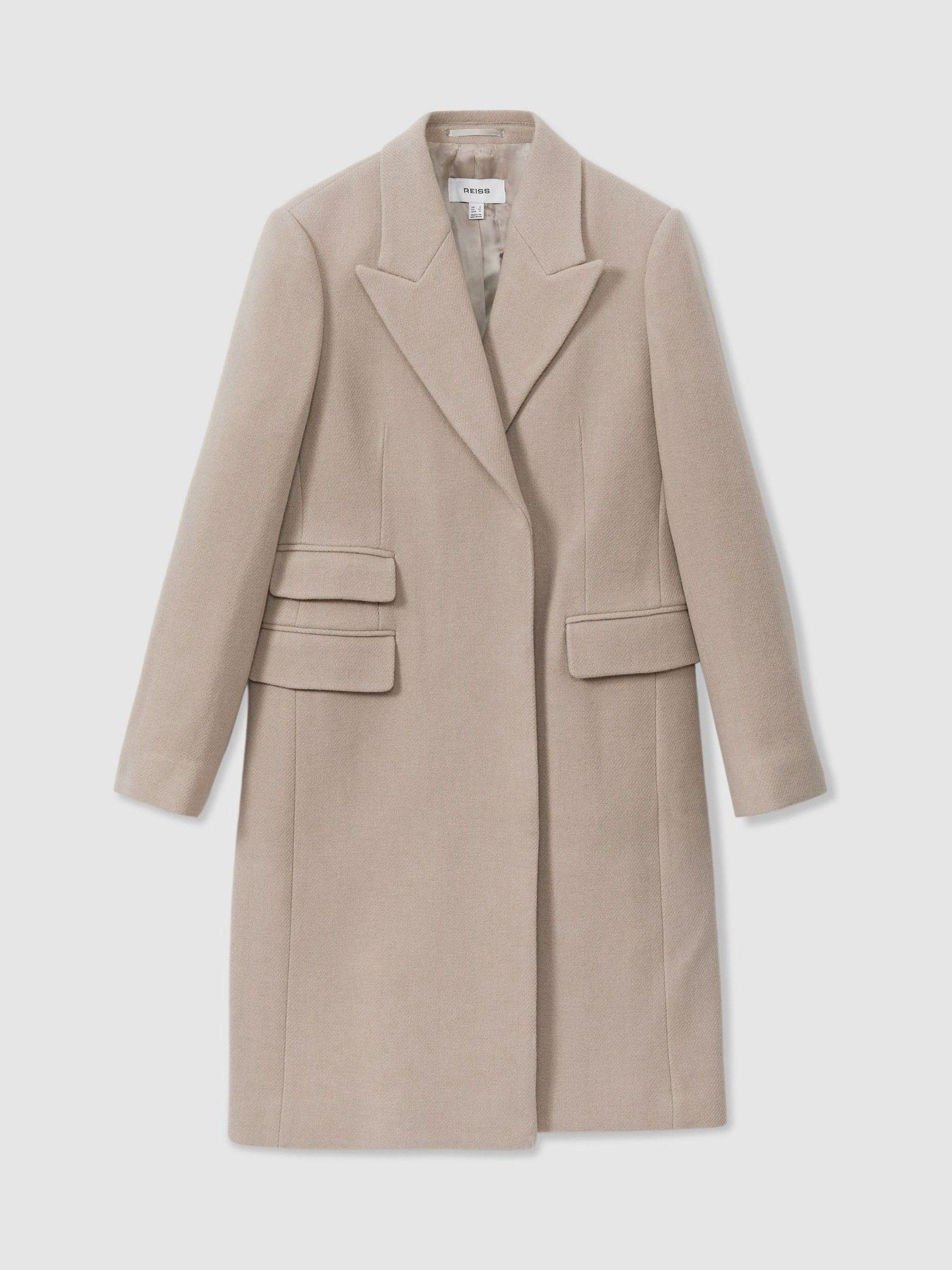 Petite Wool-Blend Coat in Stone Product Image
