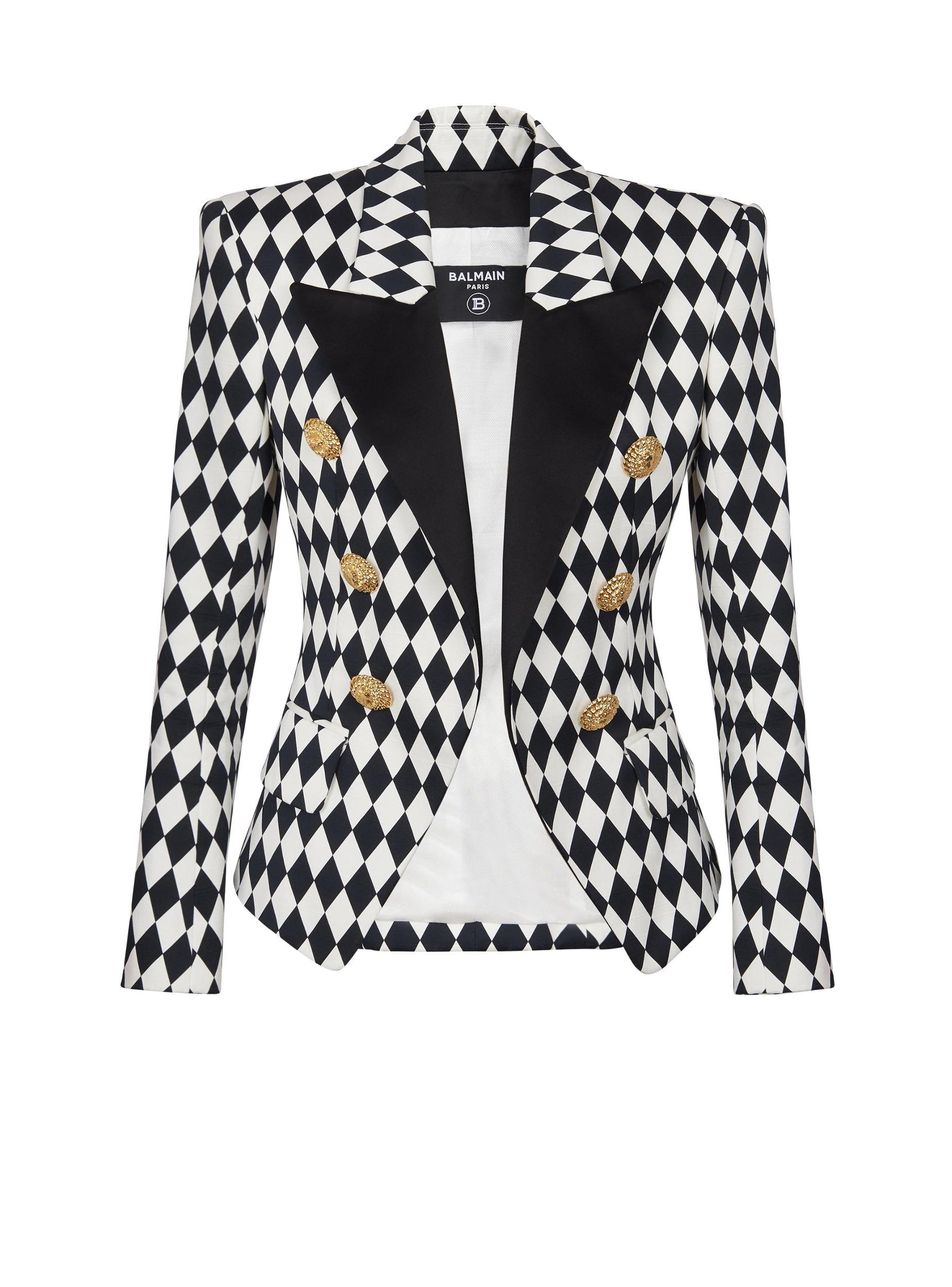 6-button Diamond crepe jacket Product Image