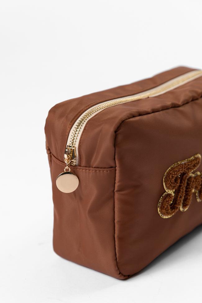 Brown "Travel" Travel Pouch FINAL SALE Product Image