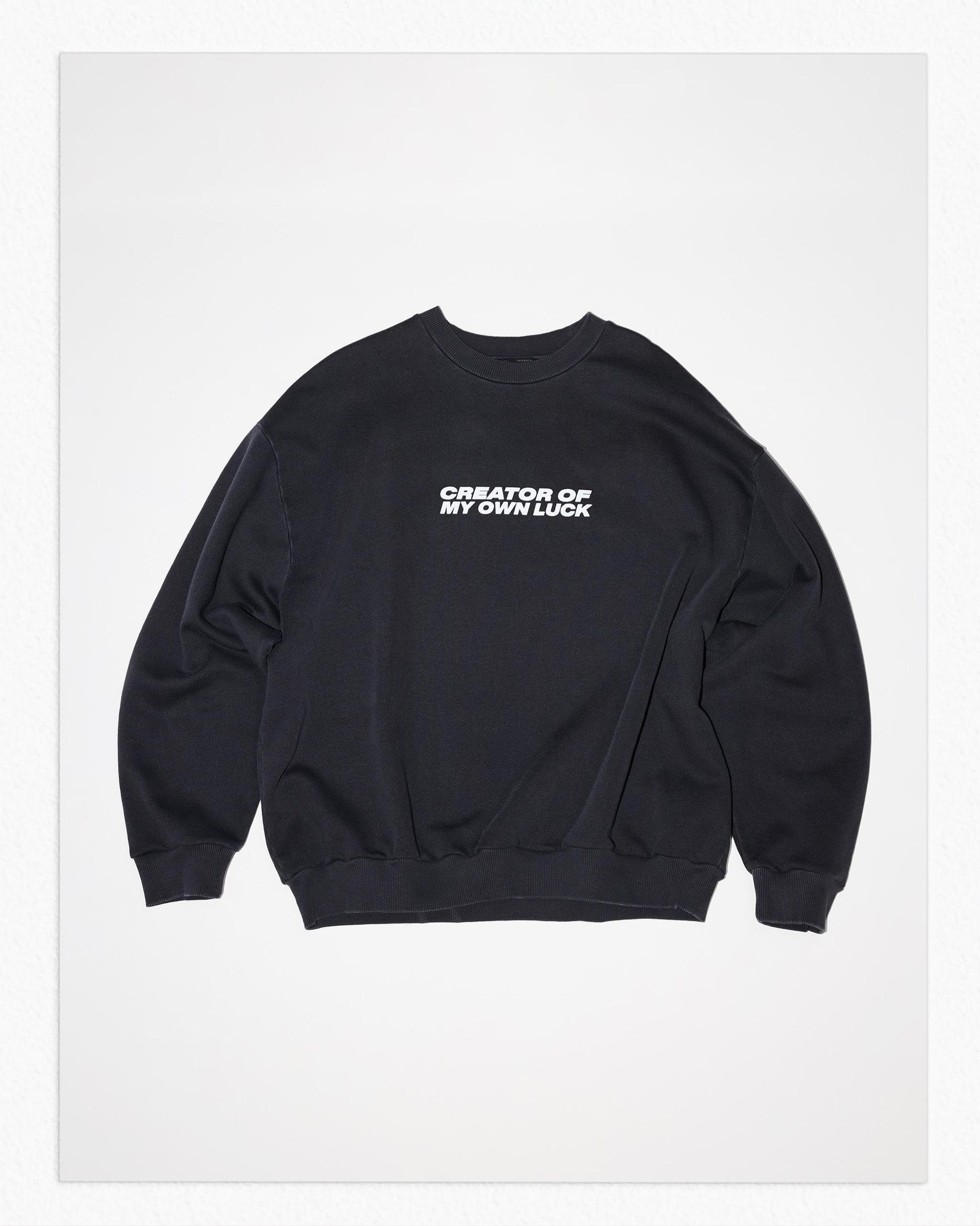WASHED EFFECT LETTER SWEATSHIRT Product Image