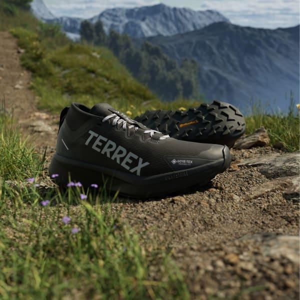 adidas Terrex Agravic GORE-TEX Trail Running Shoes Silver Green 9.5 Womens Product Image