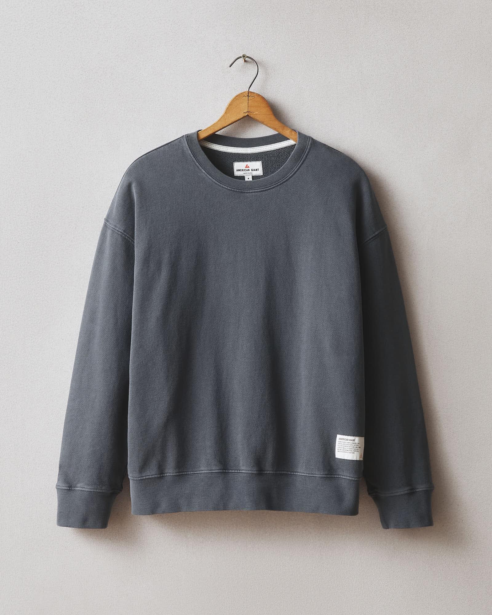 Women's Vintage Wash Relaxed French Terry Crew - Metropolitan Grey Product Image
