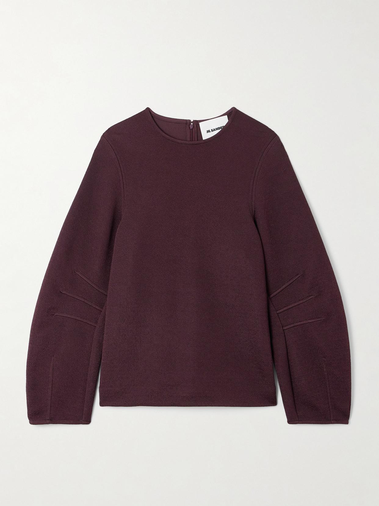 JIL SANDER Woven Blouse In Purple Product Image
