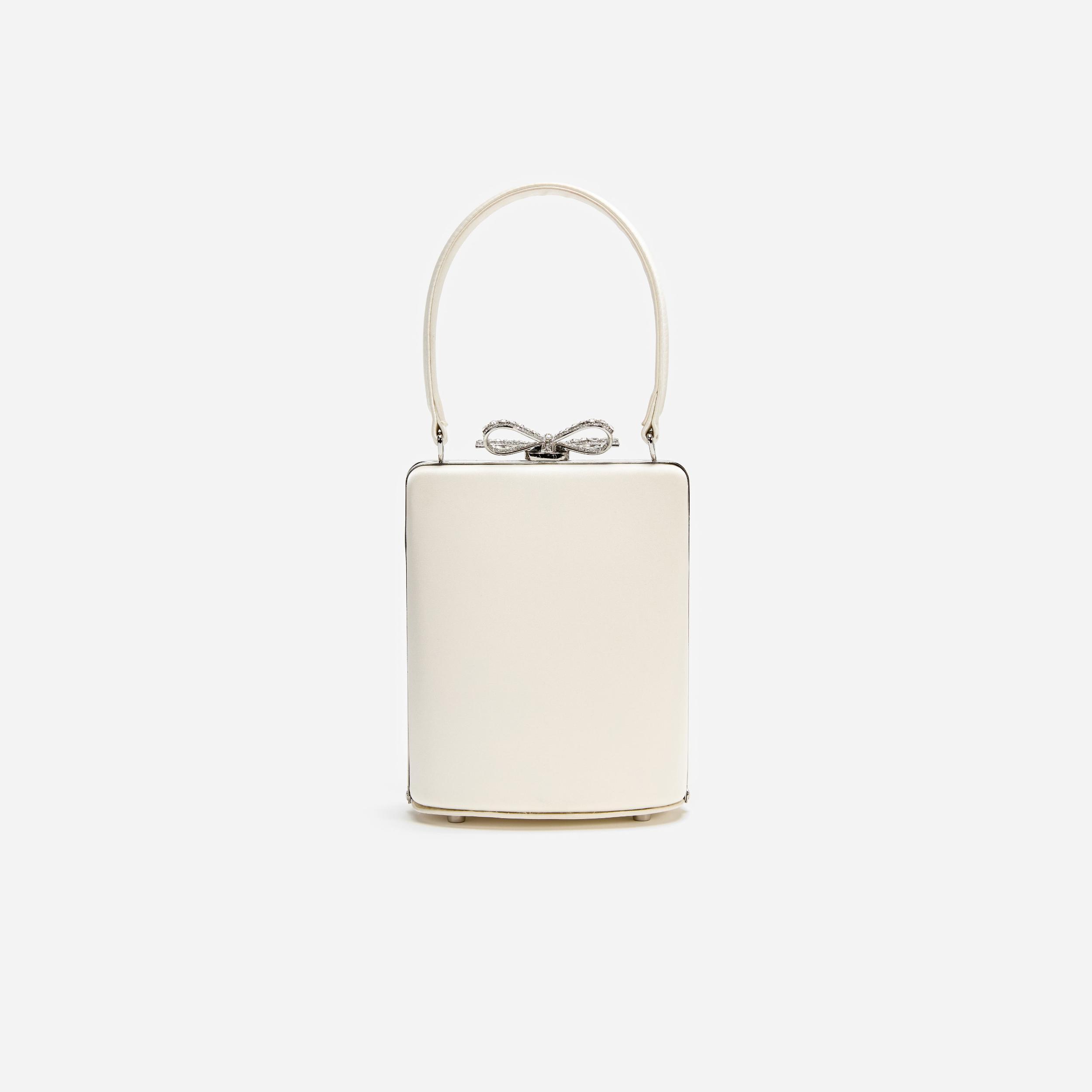 Champagne Satin Mini Bow Bag Product Image