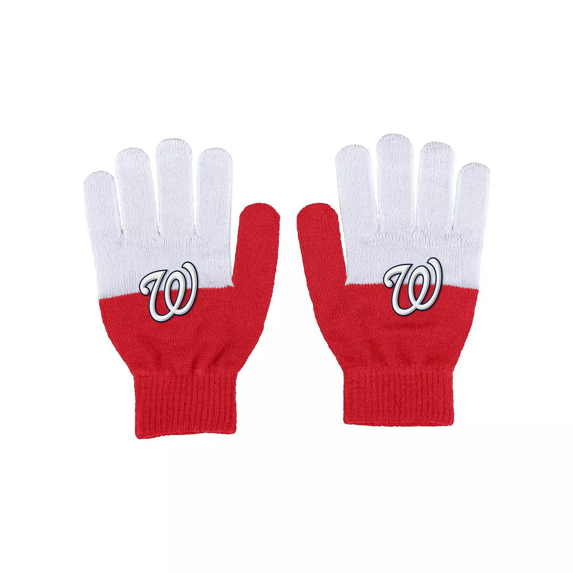 Womens WEAR by Erin Andrews Washington Nationals Color-Block Gloves Product Image