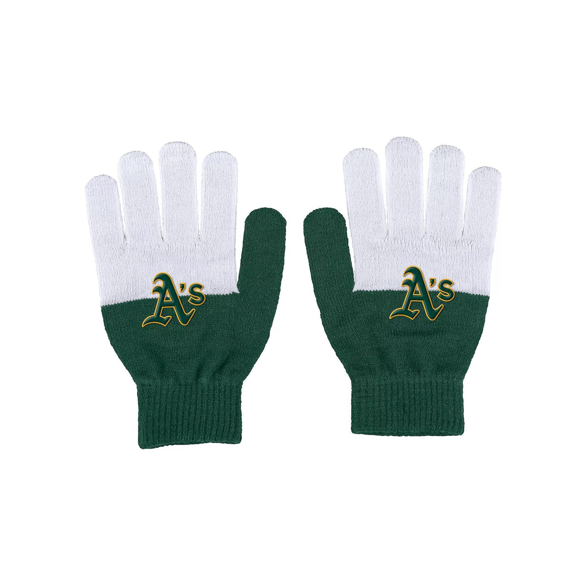 Women's WEAR by Erin Andrews Oakland Athletics Color-Block Gloves, Team Product Image