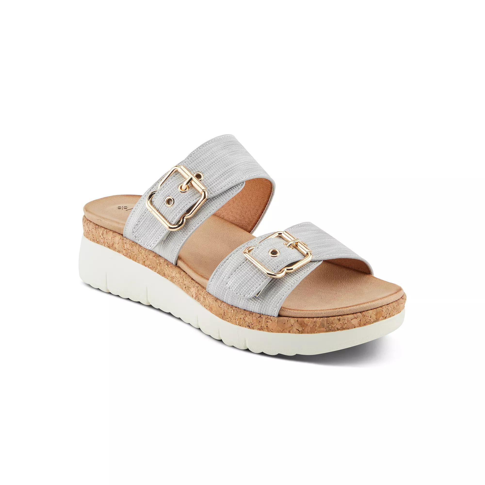 Patrizia Velvette Women's Wedge Sandals, Size: 40, Silver Product Image