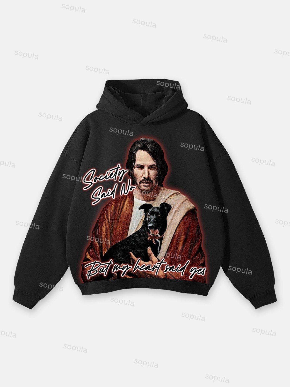 Sopula Top Man Retro Graphic Hoodie Product Image