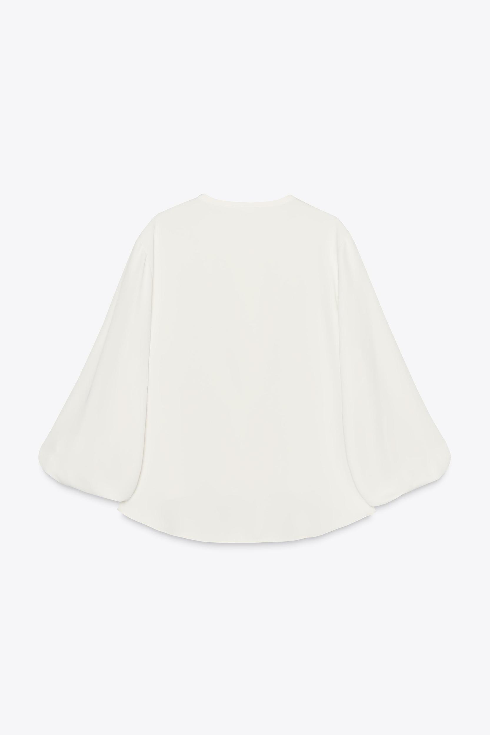 FLOWY CREPE BLOUSE Product Image