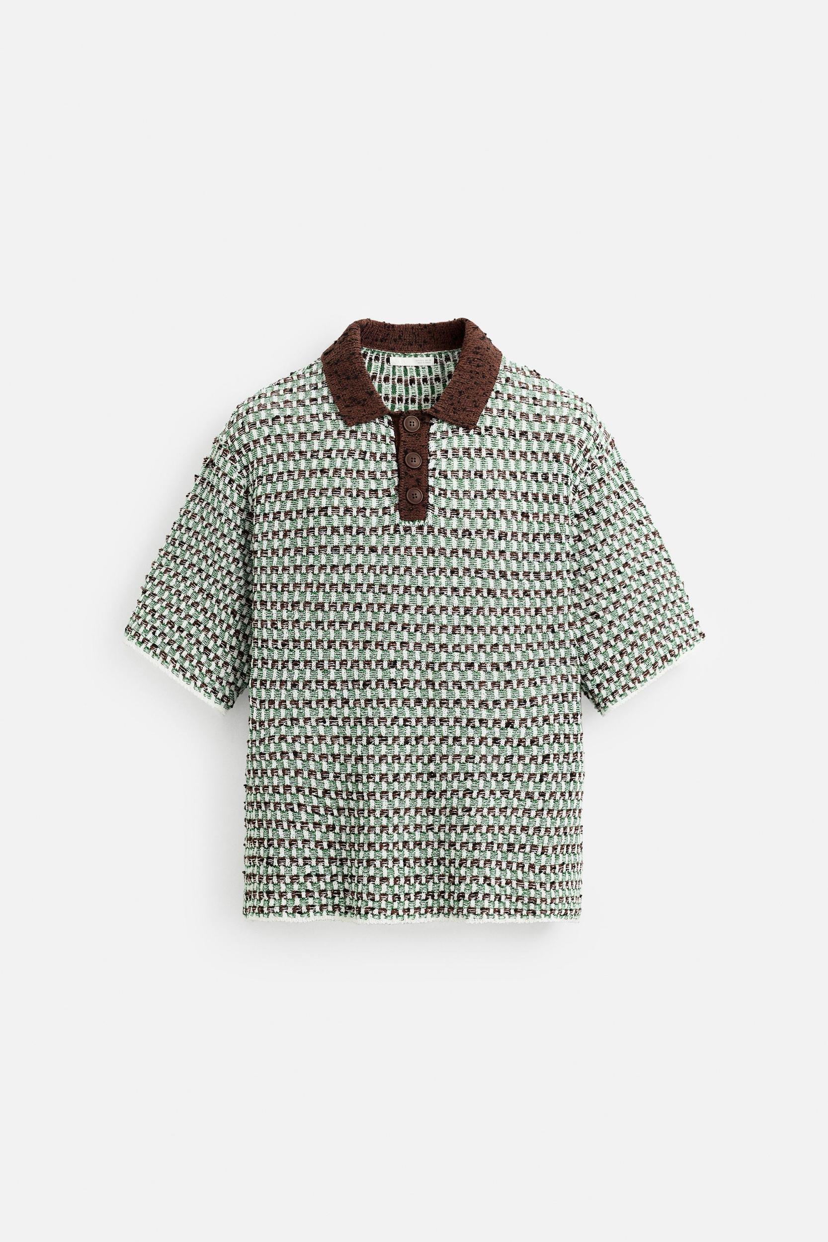 JACQUARD KNIT POLO Product Image
