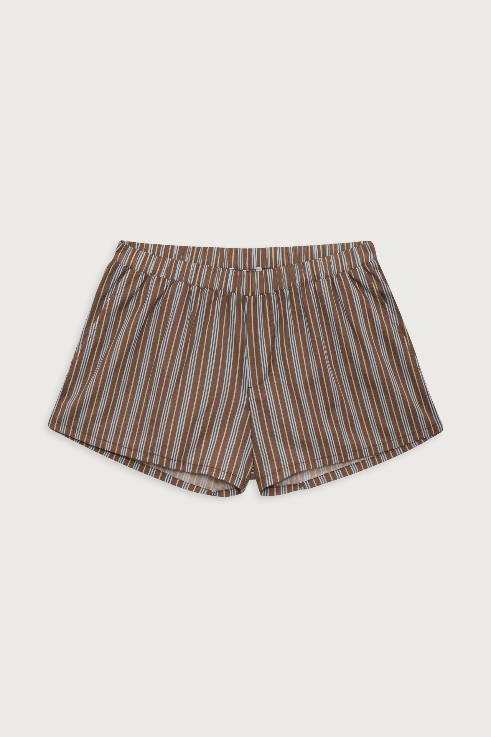 Farmhouse Striped Mini Short - Ocean Stone Product Image