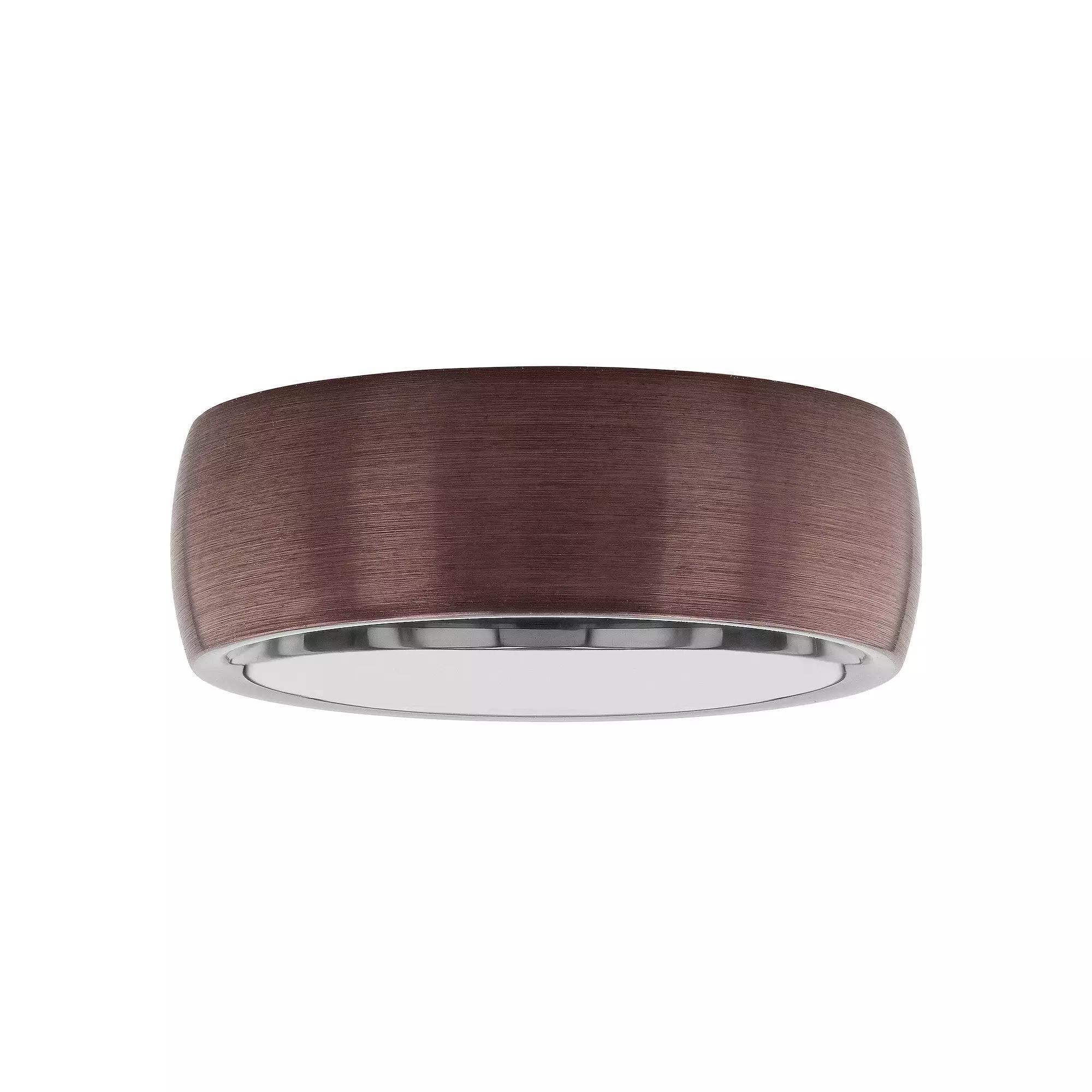 Men's Jewelry Nation Tantalum Bronze Ion Plated Domed Band, Size: 13.50, Two Tone Product Image