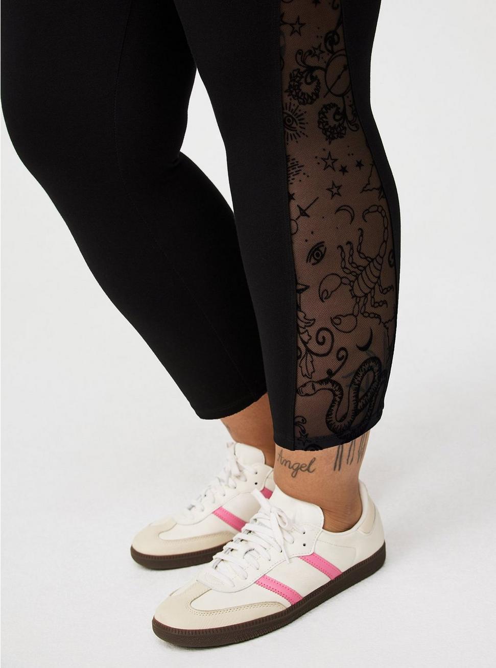 Crop Flocked Legging Product Image
