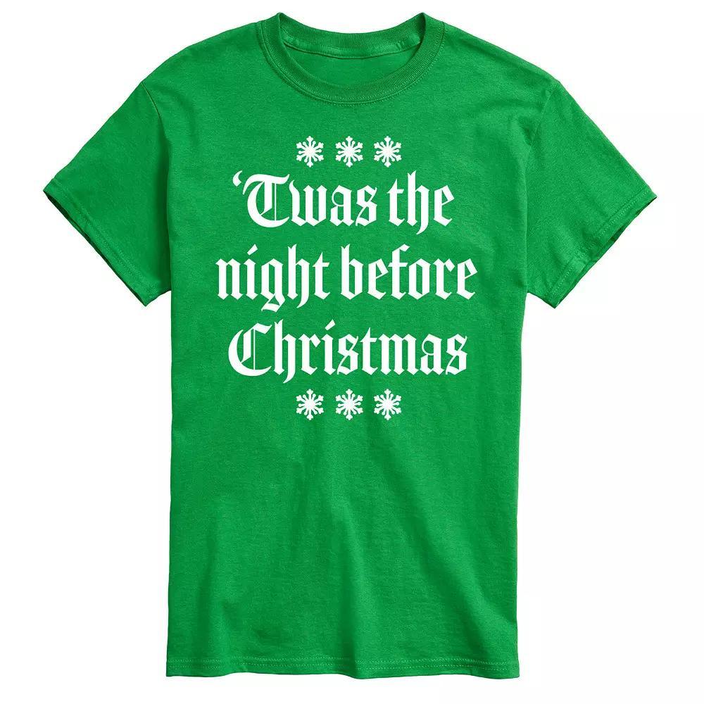 Men's Twas The Night Before Christmas Graphic Tee, Size: Medium, Red Product Image