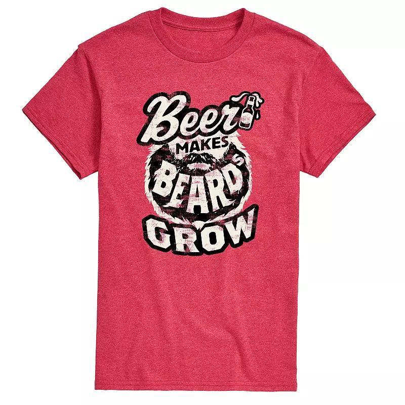 Mens Beer Makes Beards Grow Tee Product Image