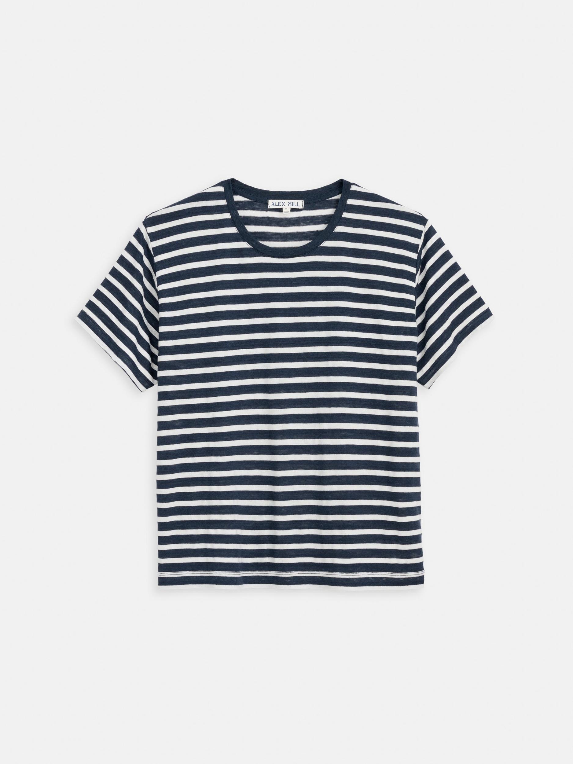 Garcon Striped Tee In Linen Cotton Product Image