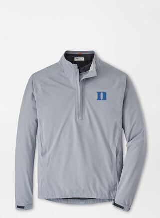 Peter Millar Mens Duke University Shield Half-Zip Rain Shell | Color: Gale Grey | Size: M Product Image