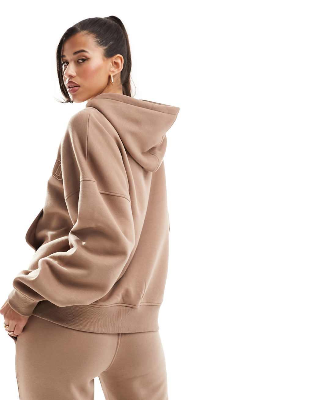Kaiia studio logo oversized hoodie in caramel - part of a set Product Image