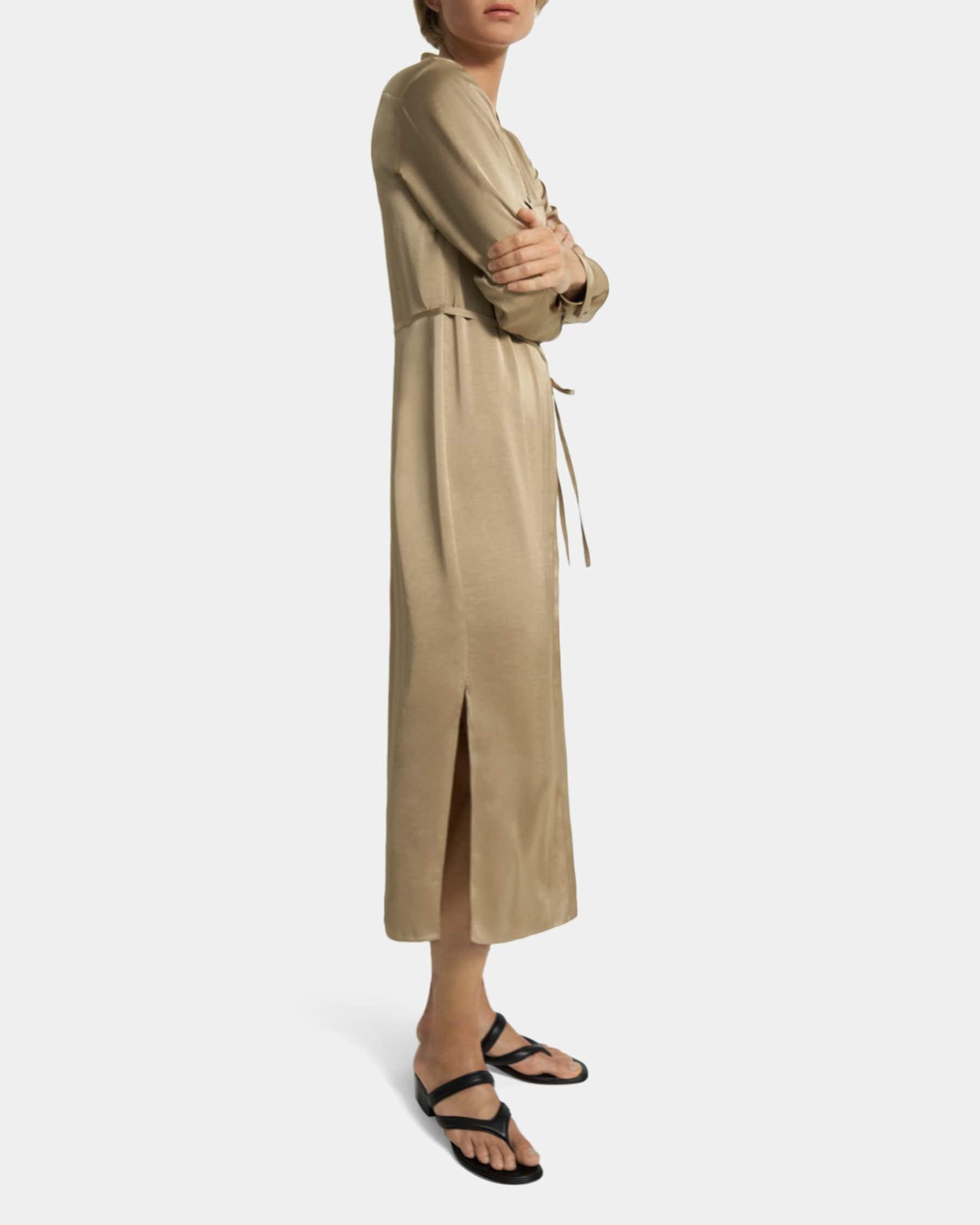 Utility Dress in Crushed Satin Product Image