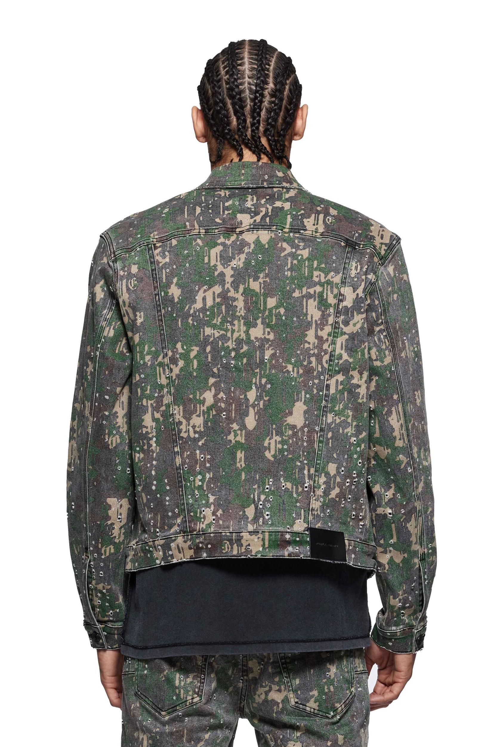 P024 Militaire Buckshot Trucker Jacket Male Product Image
