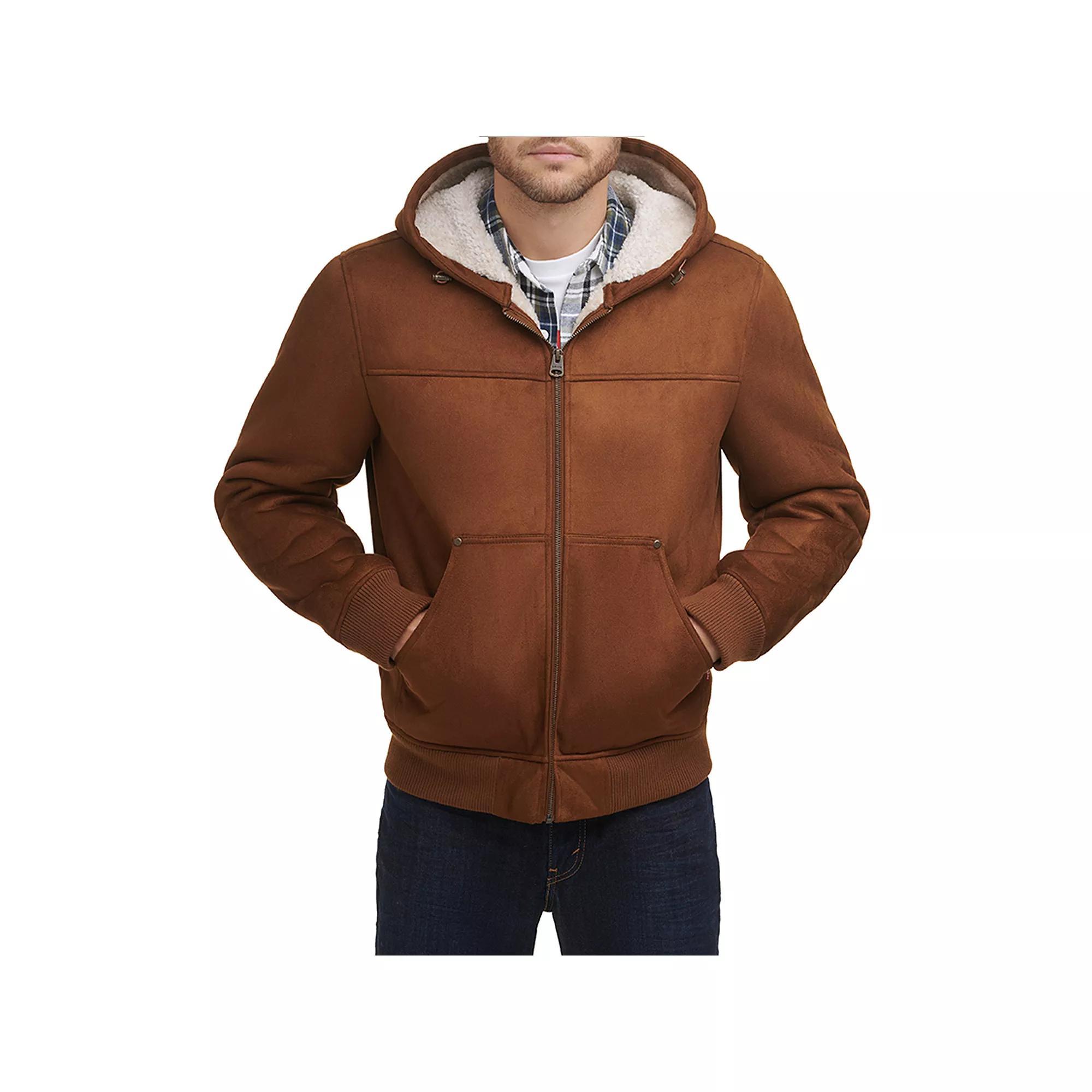 Men's Levi's® Faux Shearling Sherpa Lined Hooded Jacket, Size: XXL, Black Product Image