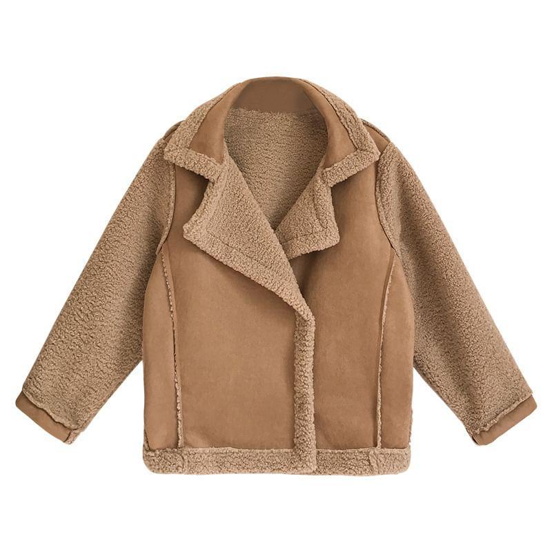 Long Sleeve Teddy Fleece Coat Product Image