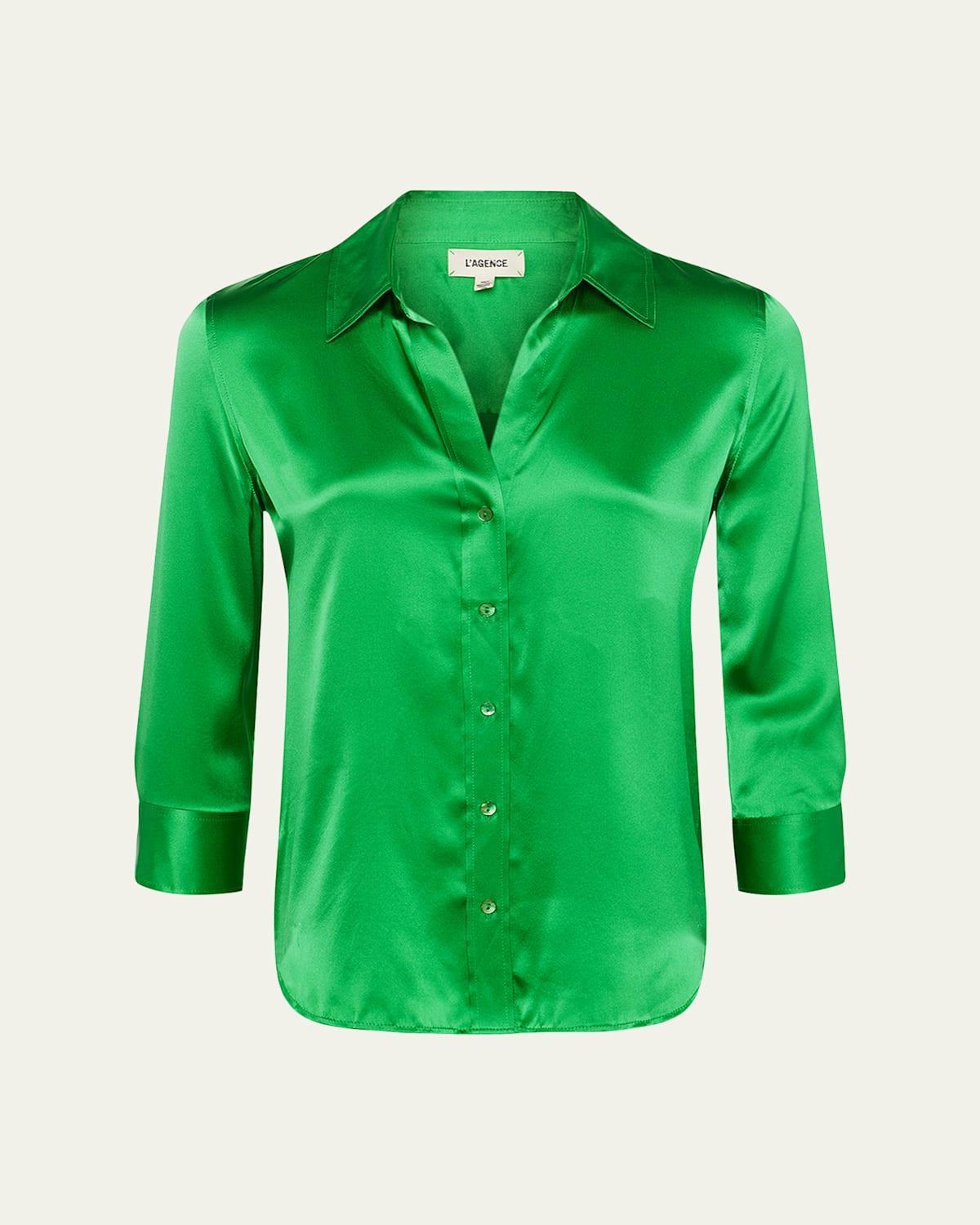 LAgence Dani Silk Charmeuse Blouse Product Image