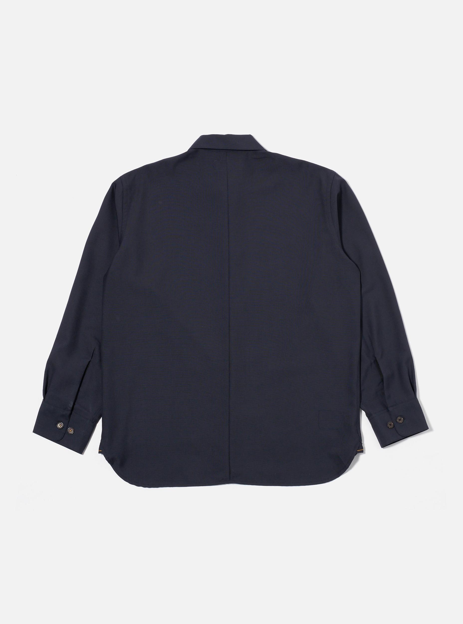 Navy Tropical Suiting Travail Overshirt Product Image