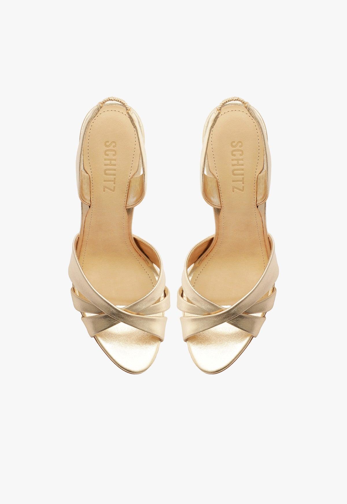Keefa Sling Metallic Leather Sandal Female Product Image