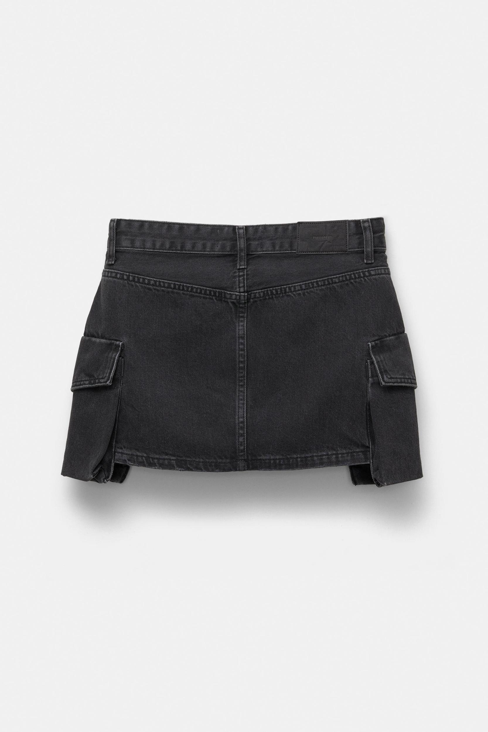 Denim cargo mini skirt Product Image