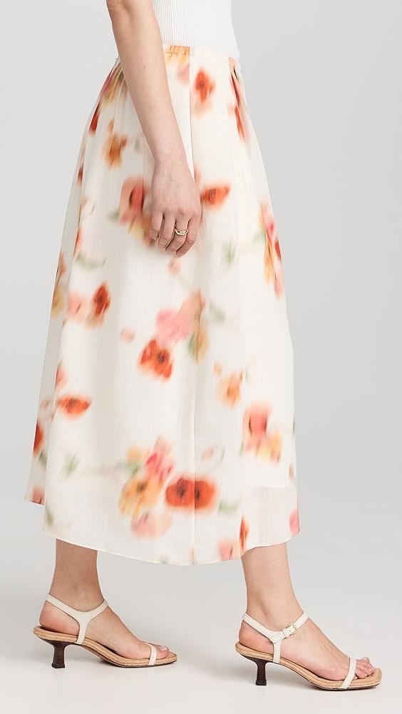 Vince Poppy Blur Gathered Easy Skirt | Shopbop Product Image