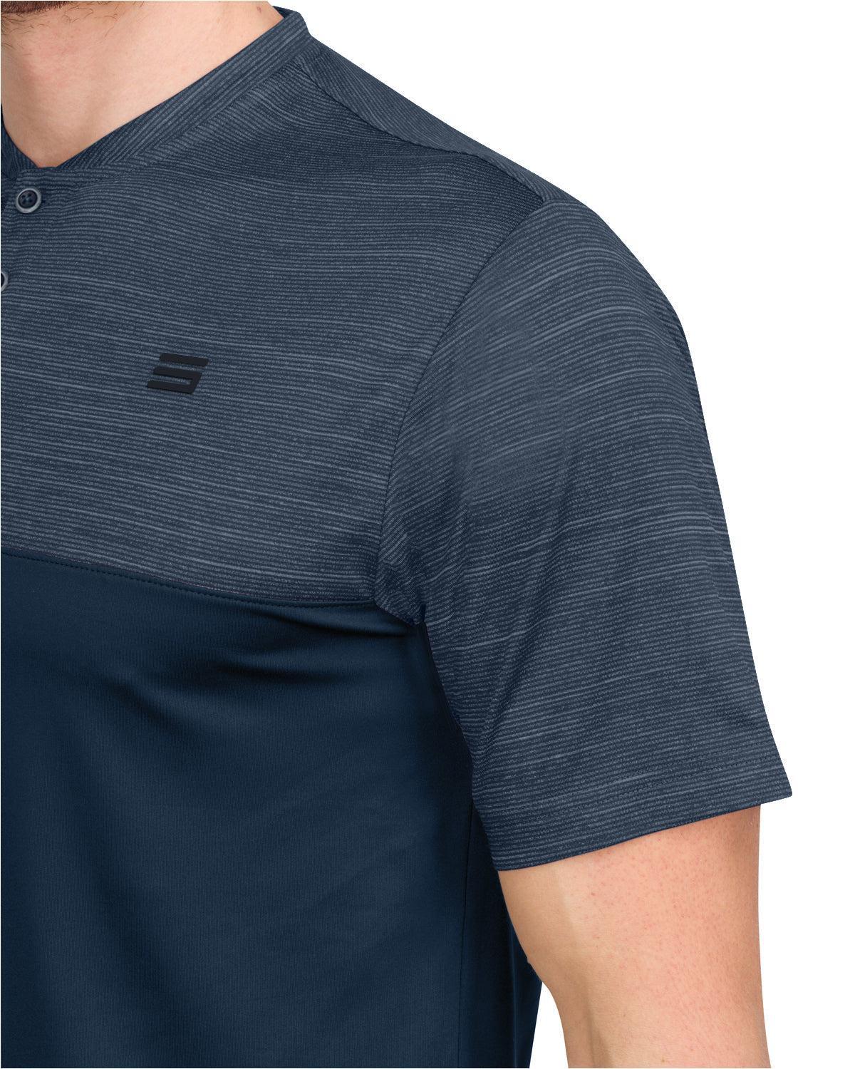 Three Sixty Six Two Tone Collarless Golf Polo Product Image