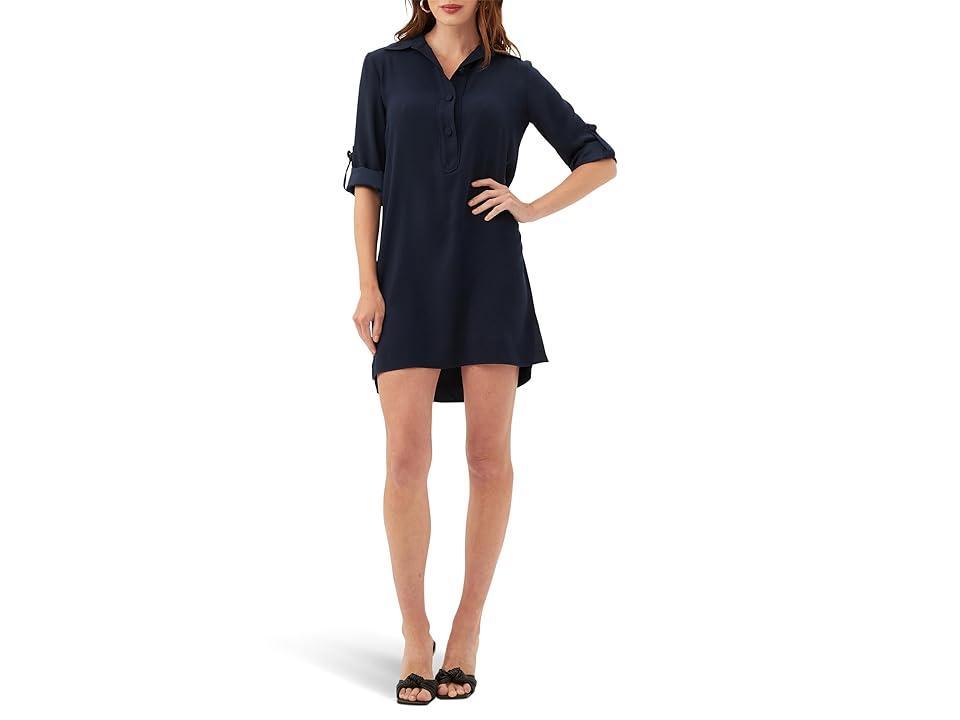 Trina Turk Portrait Shirt Dress (Indigo) Women's Dress Product Image