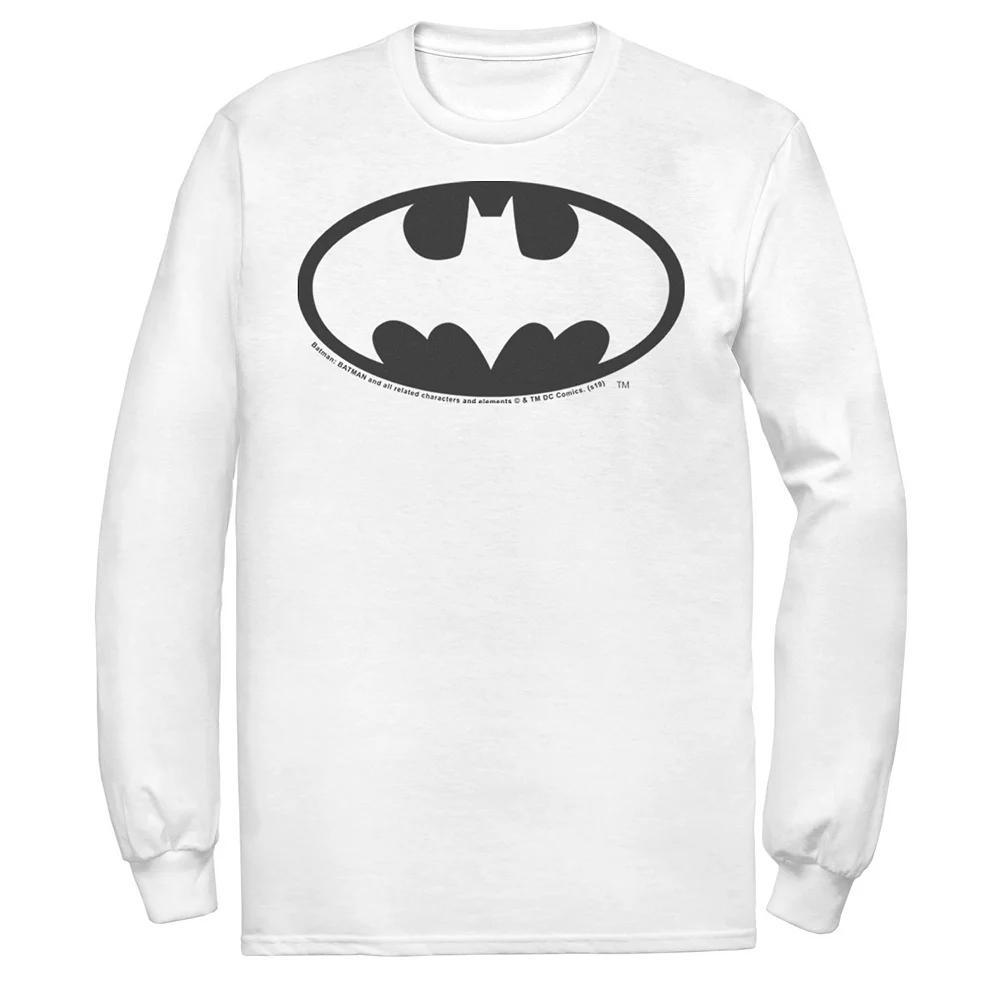 Men's DC Comics Batman Basic Chest Logo Tee, Size: Large, White Product Image