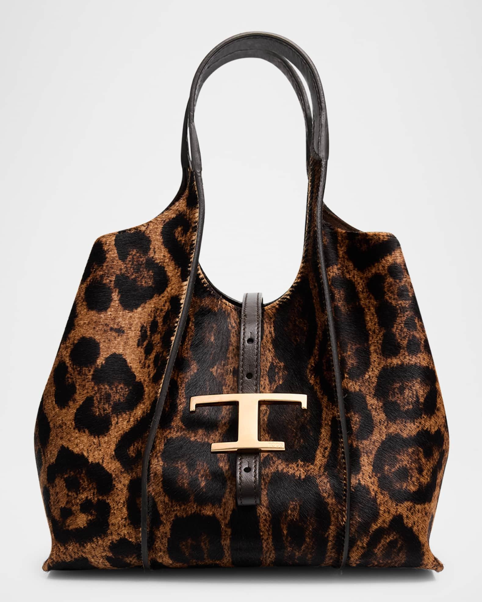 Animal-Print Calf Hair Shopping Tote Bag Product Image