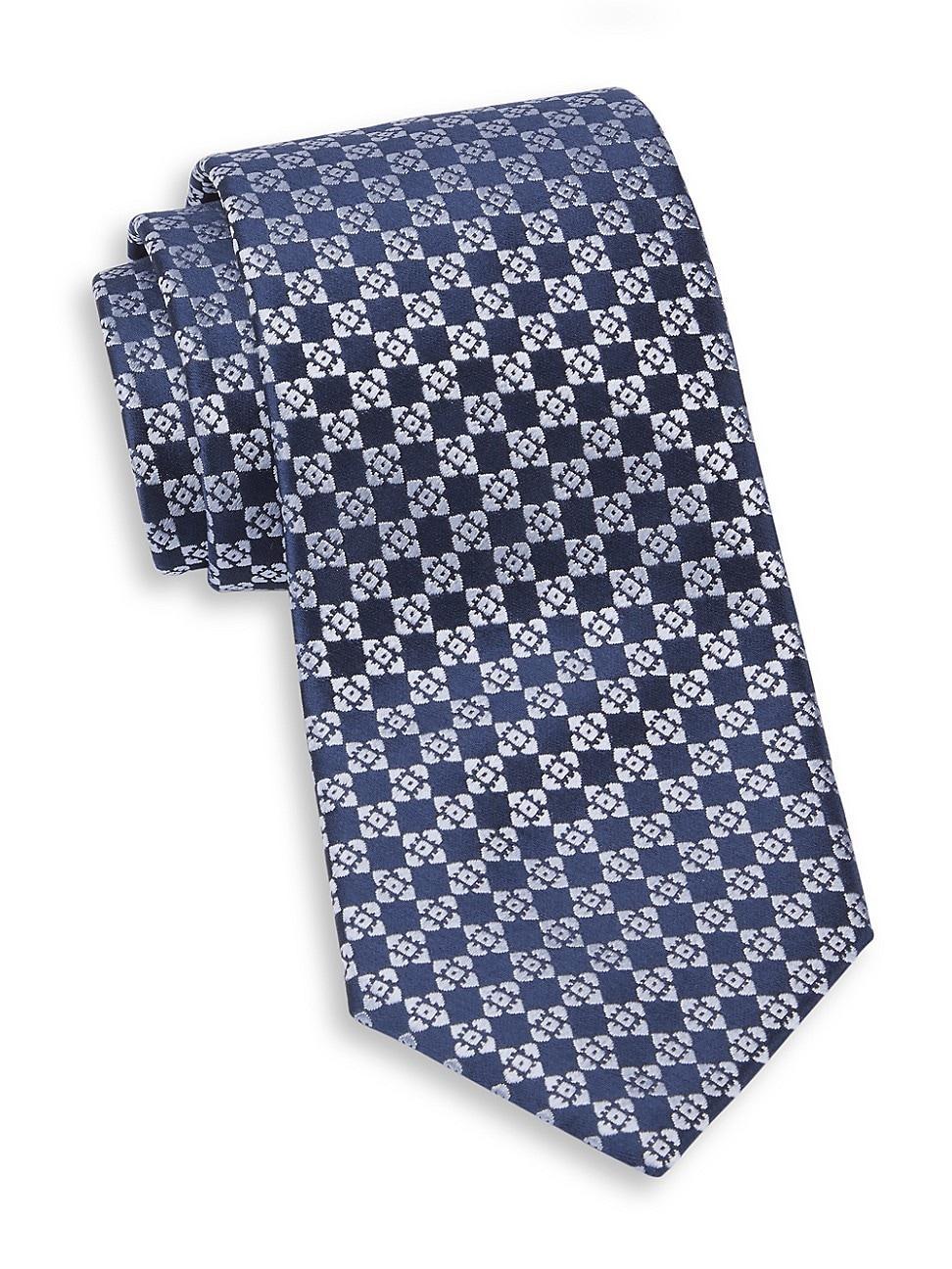 Mens Neat Diamond Geo Silk Tie Product Image