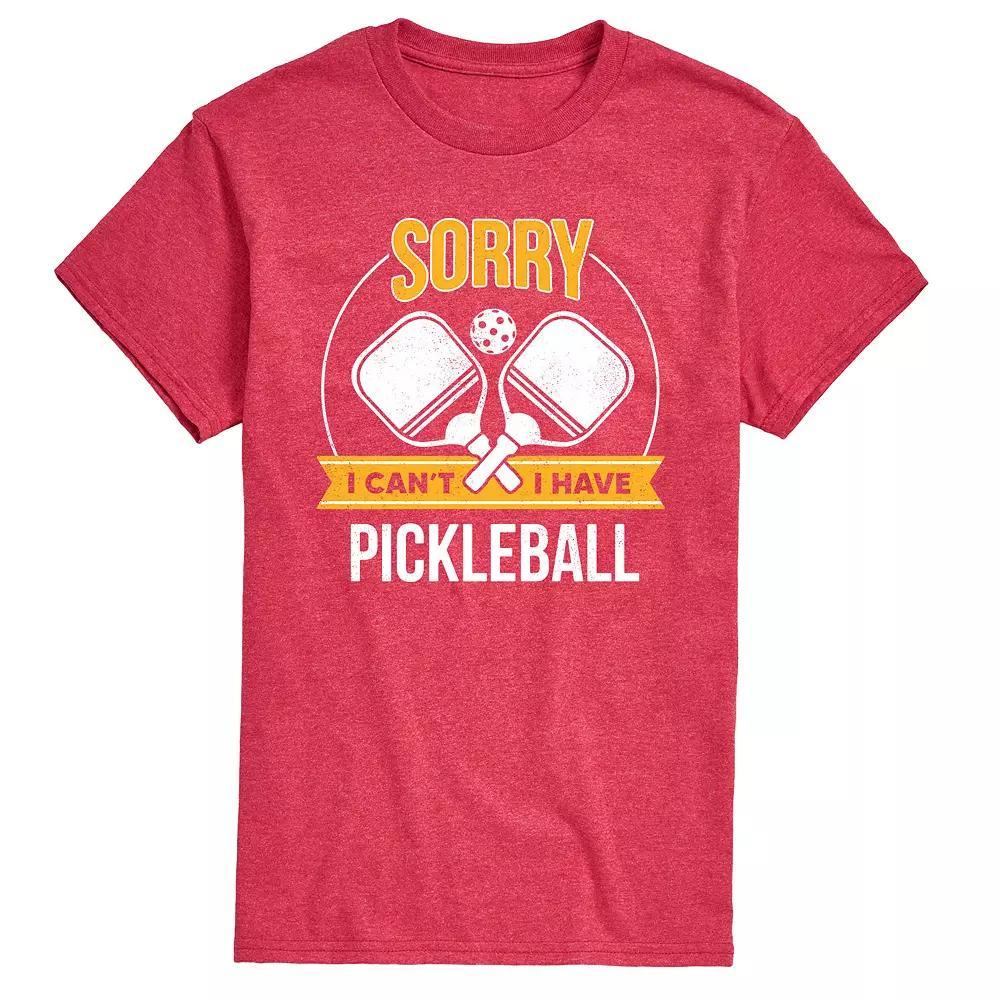 Men's Sorry Can't Pickleball Tee, Size: Large, Grey Product Image