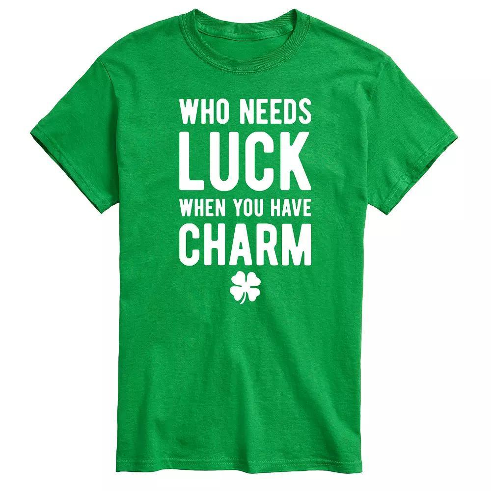 Big & Tall Who Needs Luck Charm Tee, Mens Product Image
